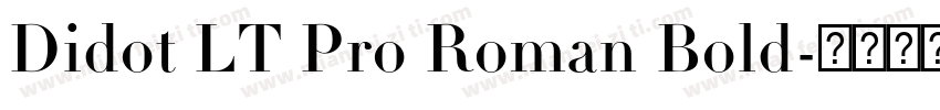 Didot LT Pro Roman Bold字体转换